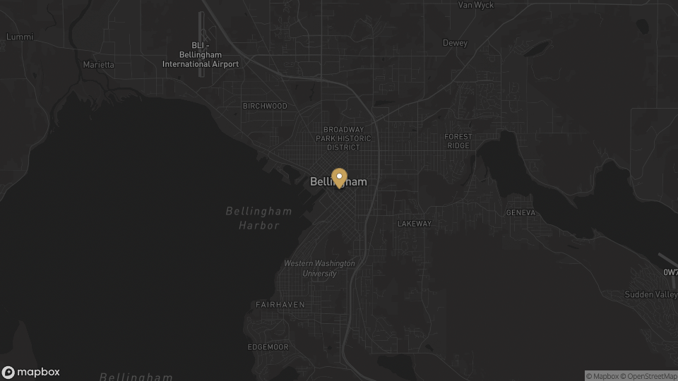 Static neighborhood-context map for Bellingham, Washington.