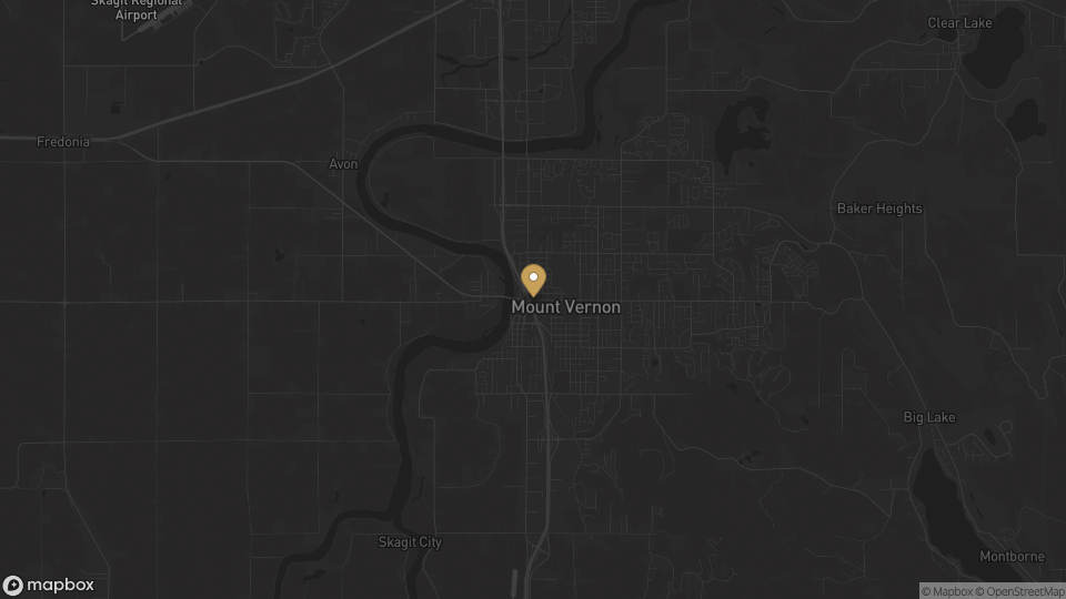 Static neighborhood-context map for Mount Vernon, Washington.